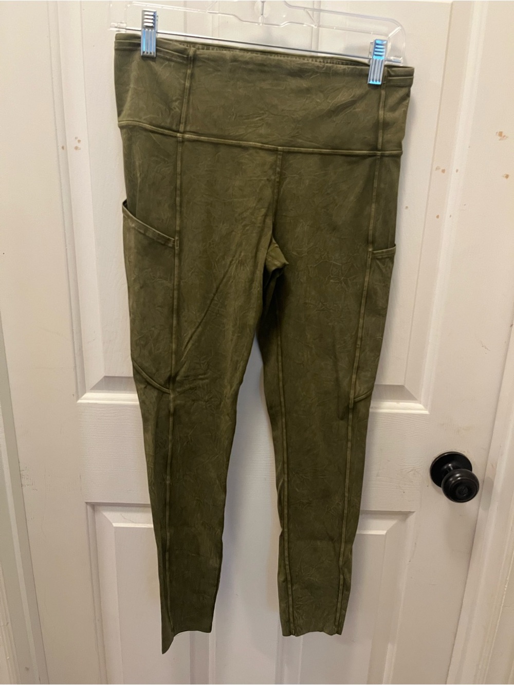 🍋LIKE NEW Lululemon Ice Wash Moss Green Fast & Free HR Tight 25" Ice Dye - Sz 8